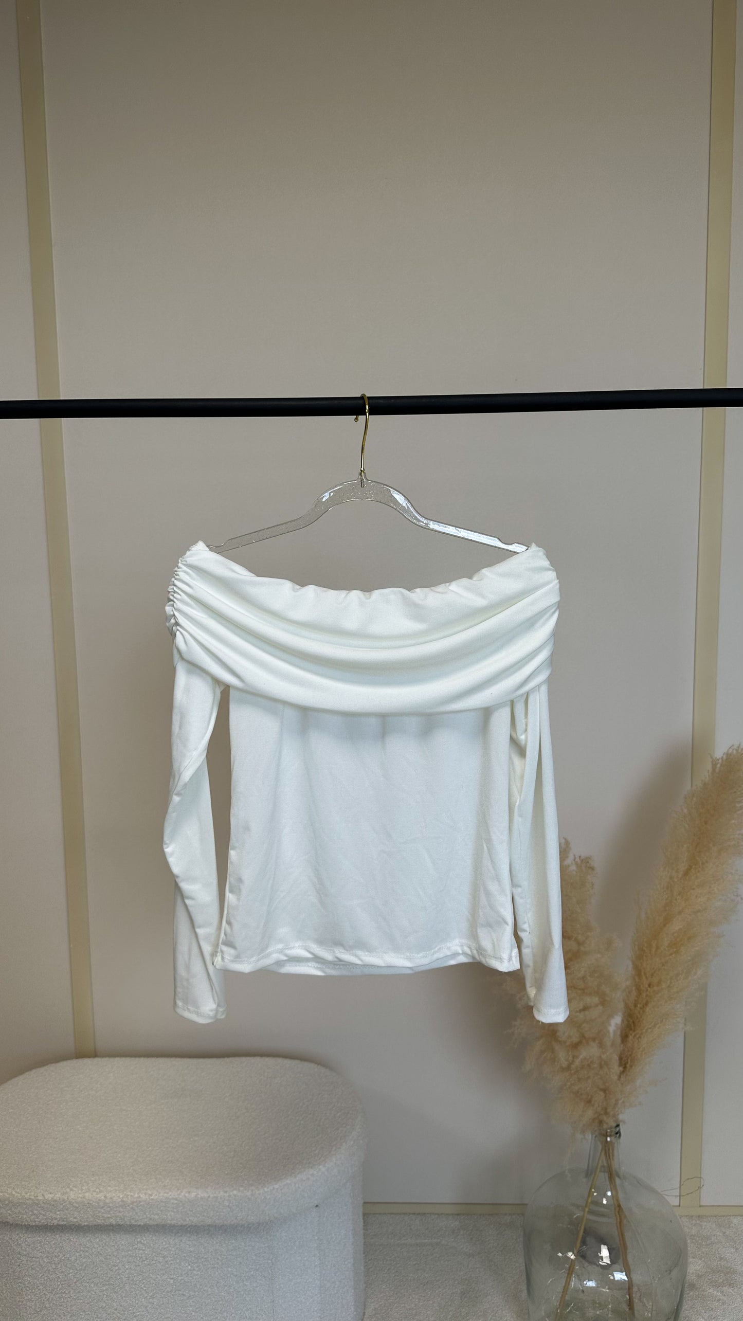 Haut col bateau blanc