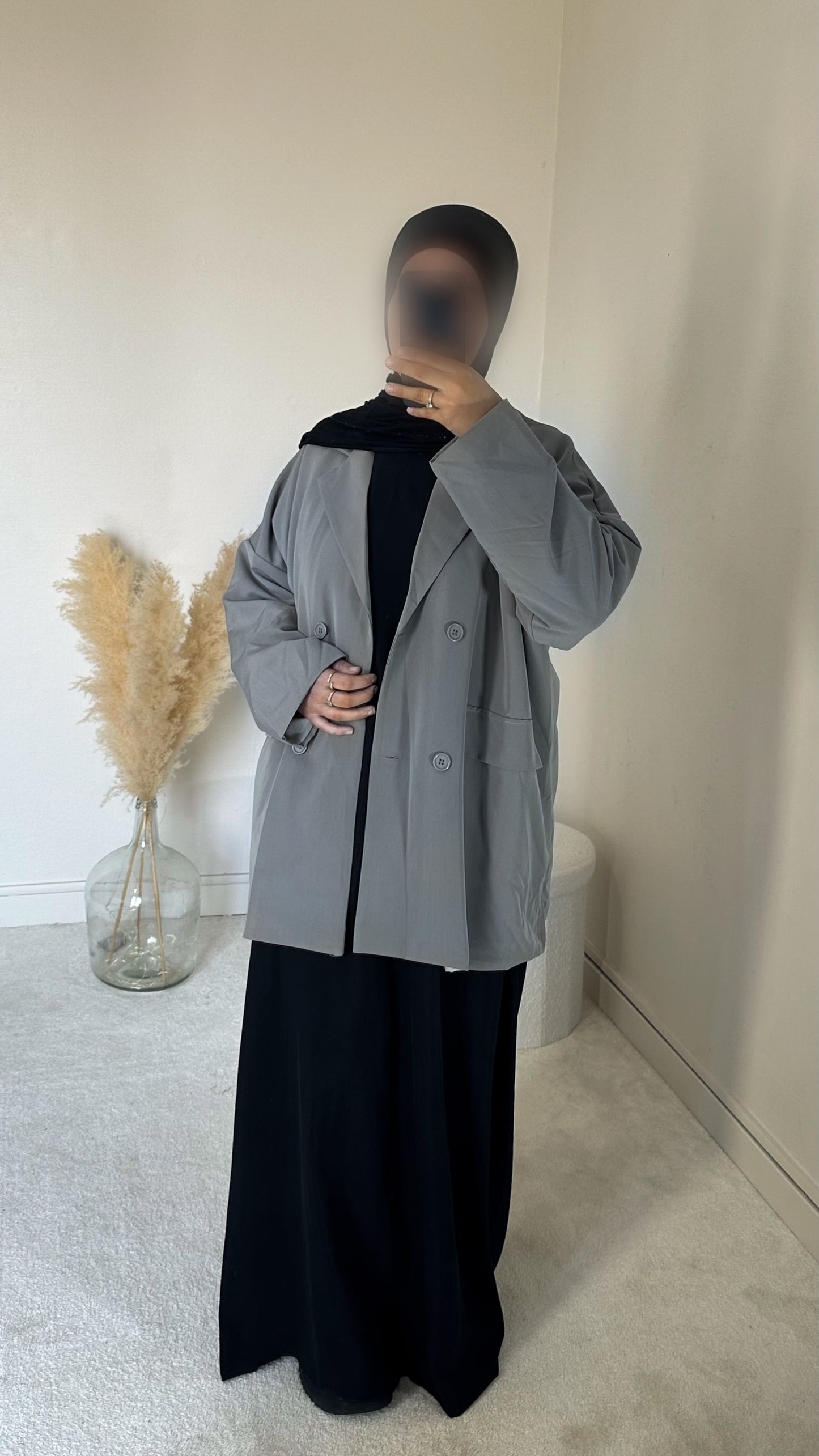Blazer oversize gris