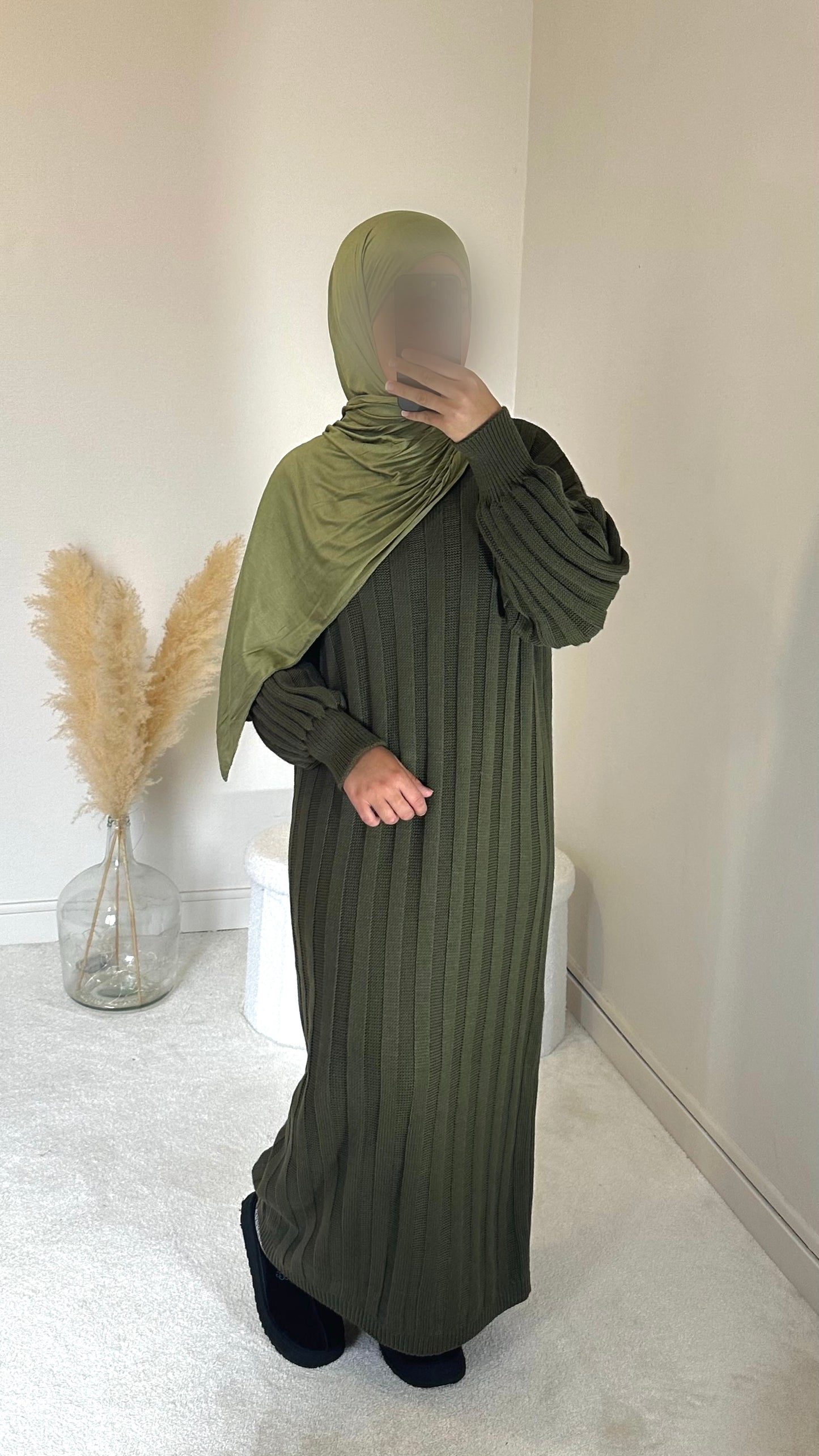 Robe pull kaki