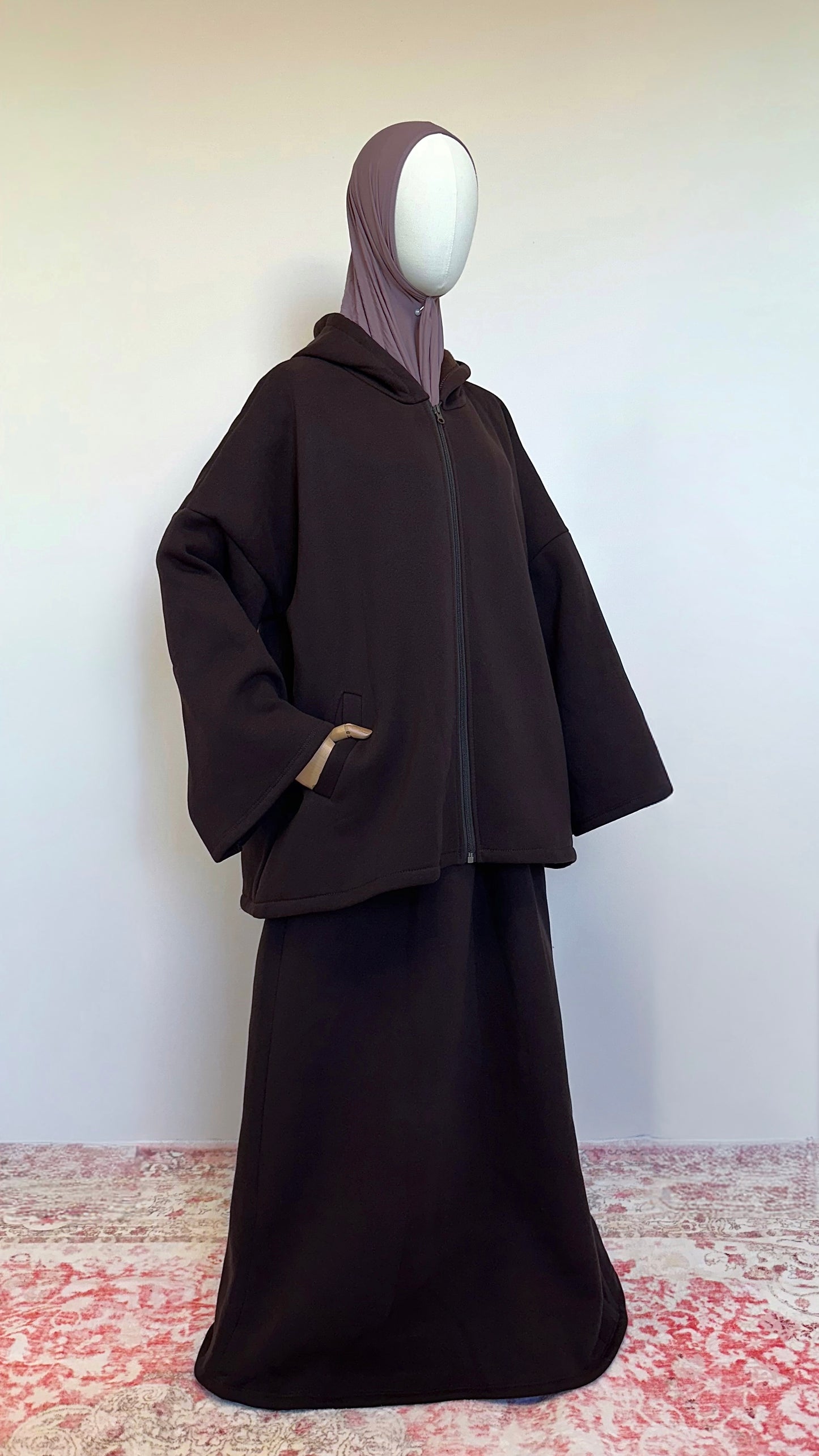 Ensemble comfy marron