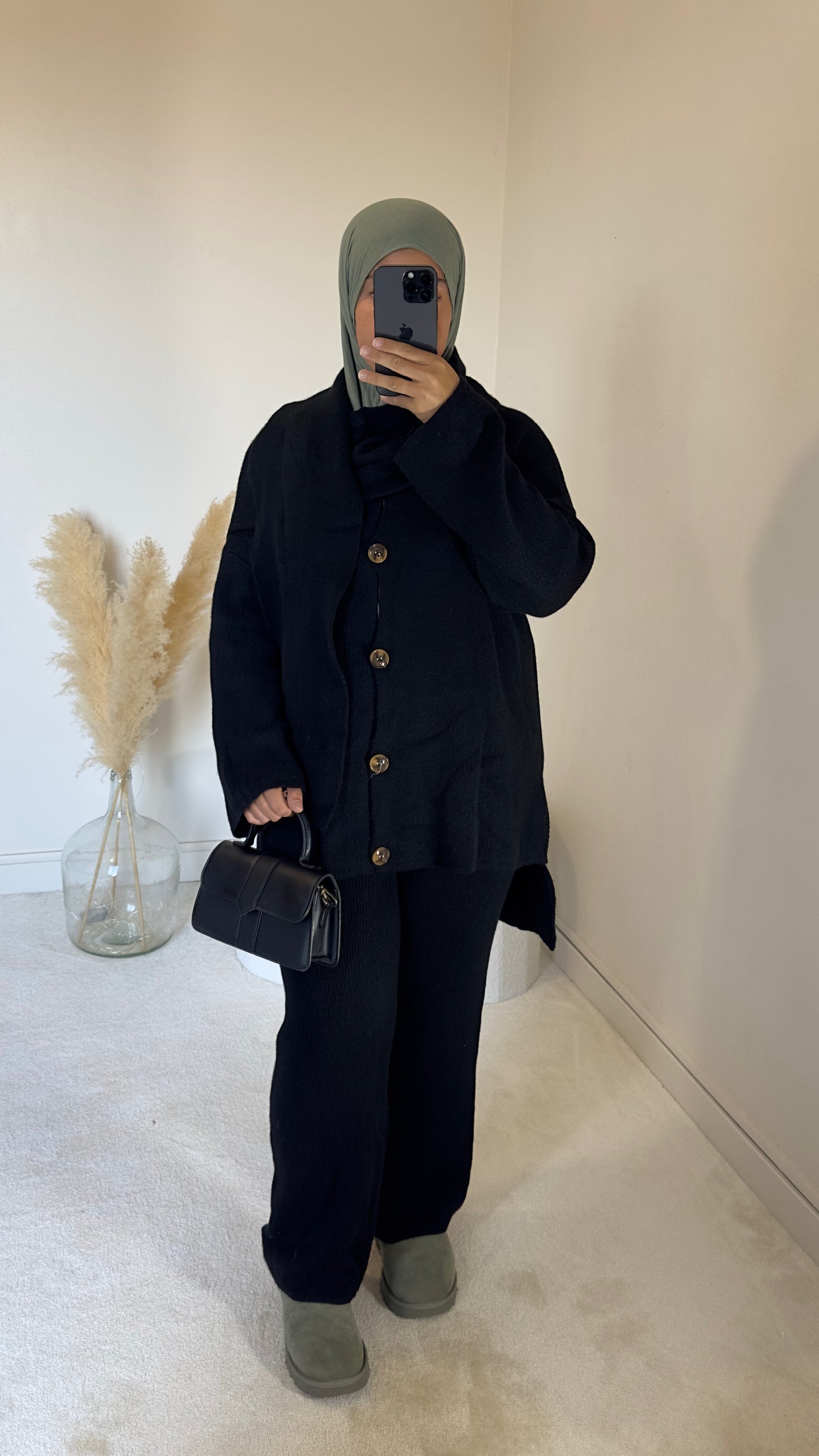 Ensemble écharpe noir