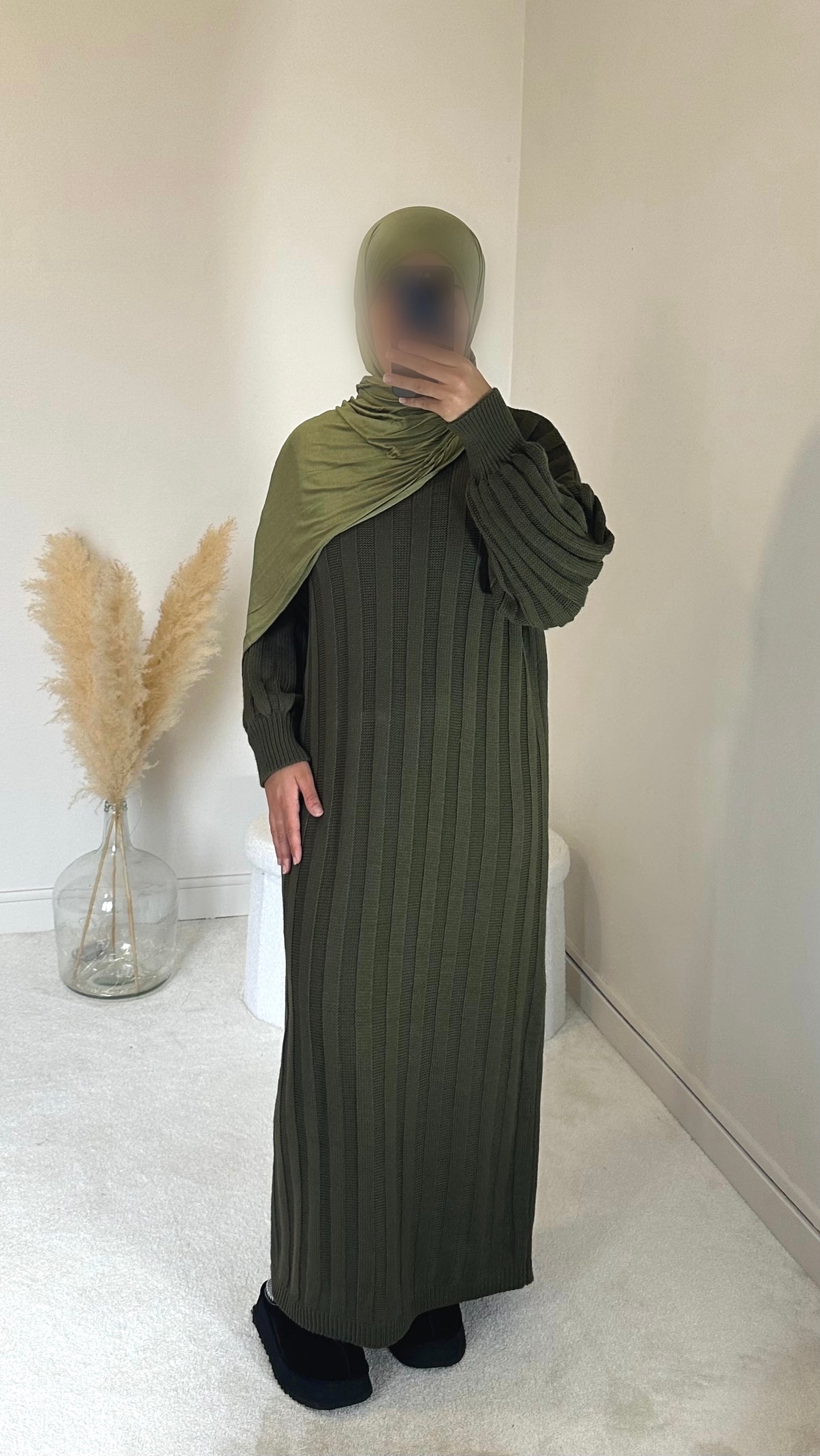 Robe pull kaki