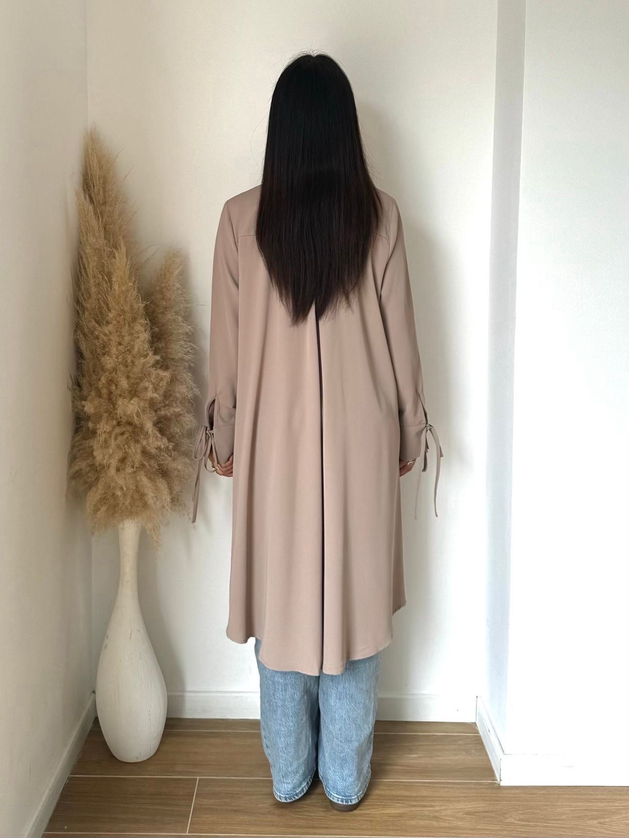 Chemisier long taupe