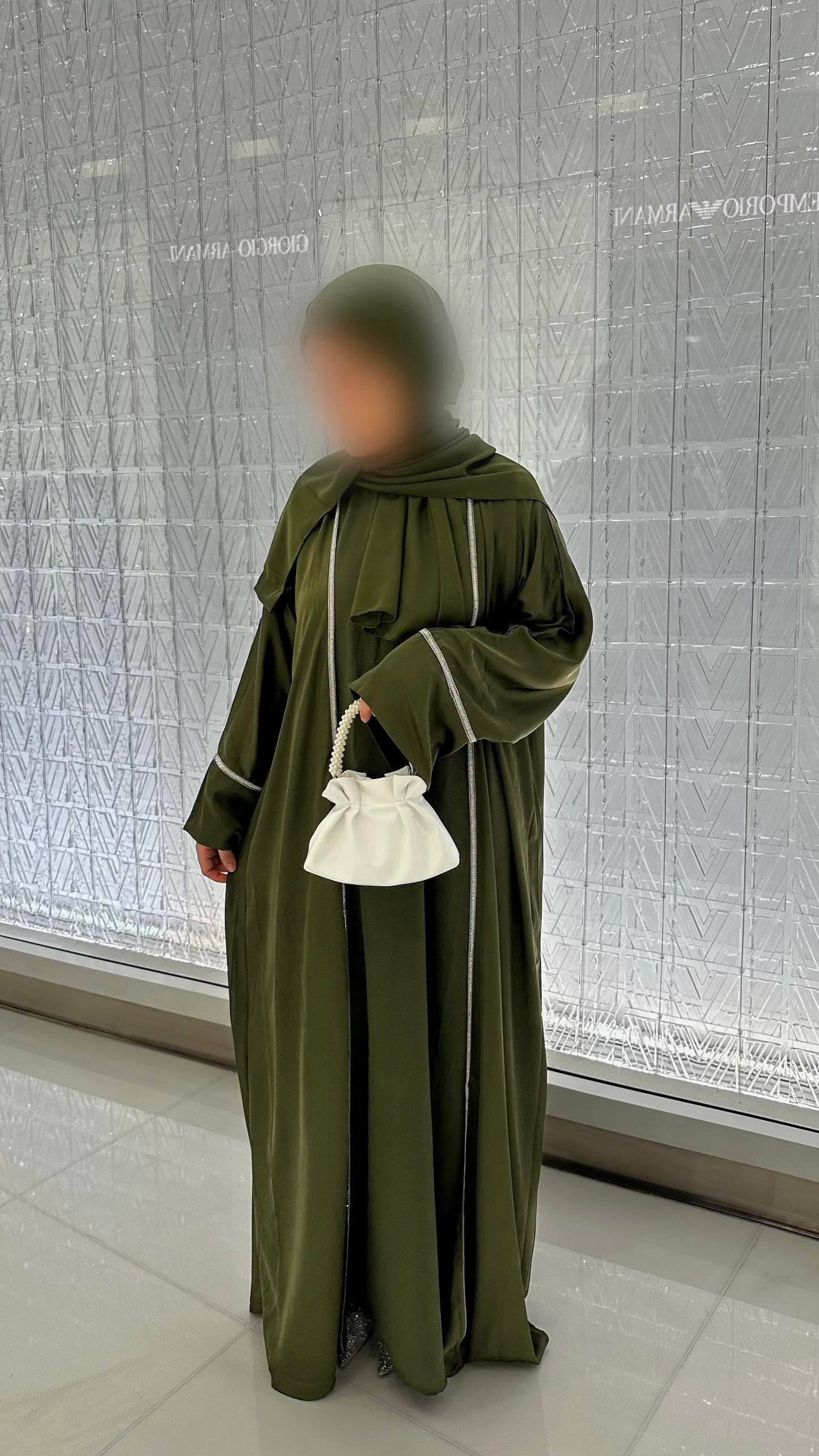 Abaya Dubaï Jawhir [kaki]