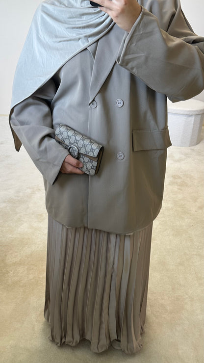 Jupe plissée [taupe]