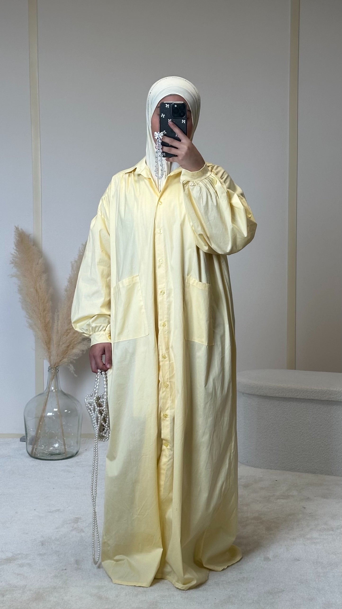 Robe chemise [jaune]