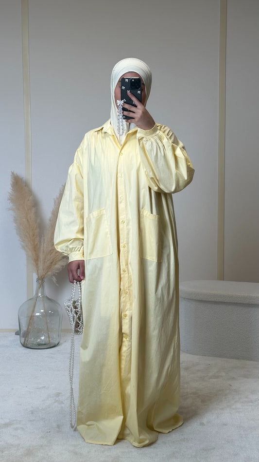 Robe chemise [jaune]
