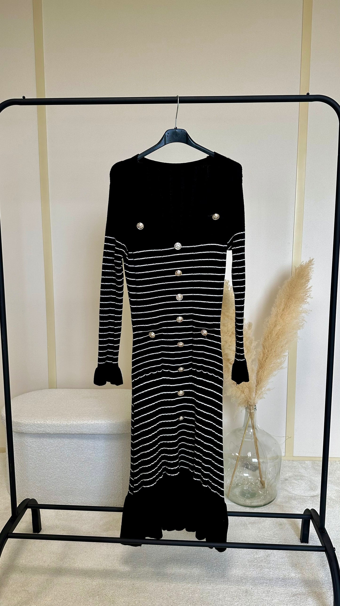 Robe rayé inspi s noir