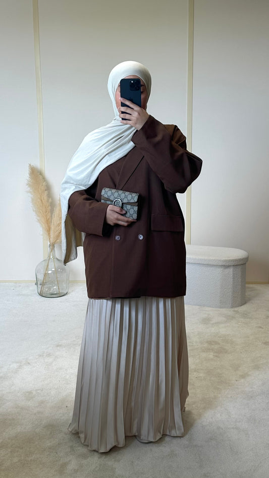 Jupe plissée [beige]