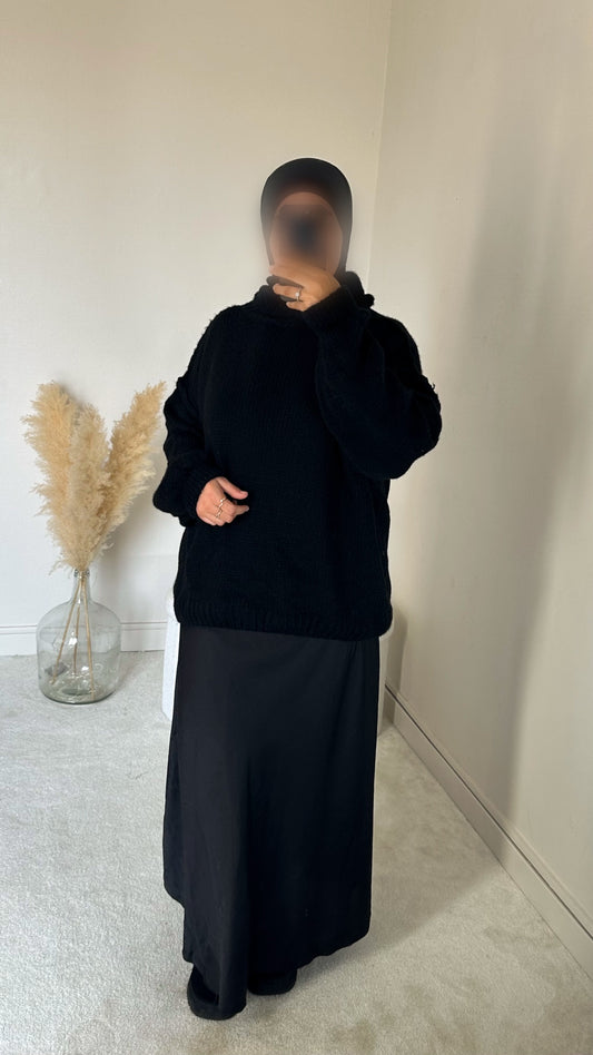 Pull oversize noir