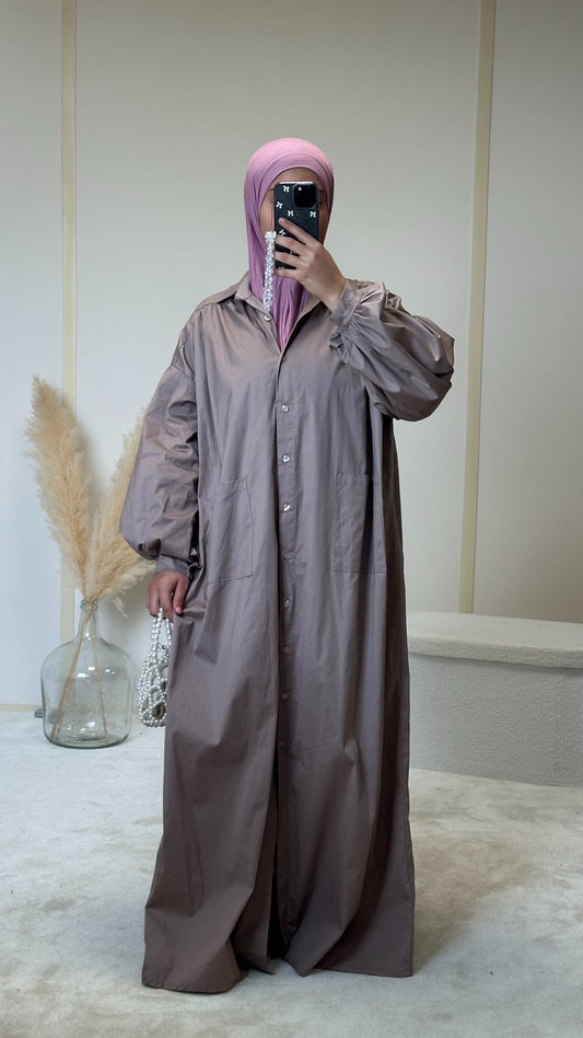 Robe chemise [taupe]