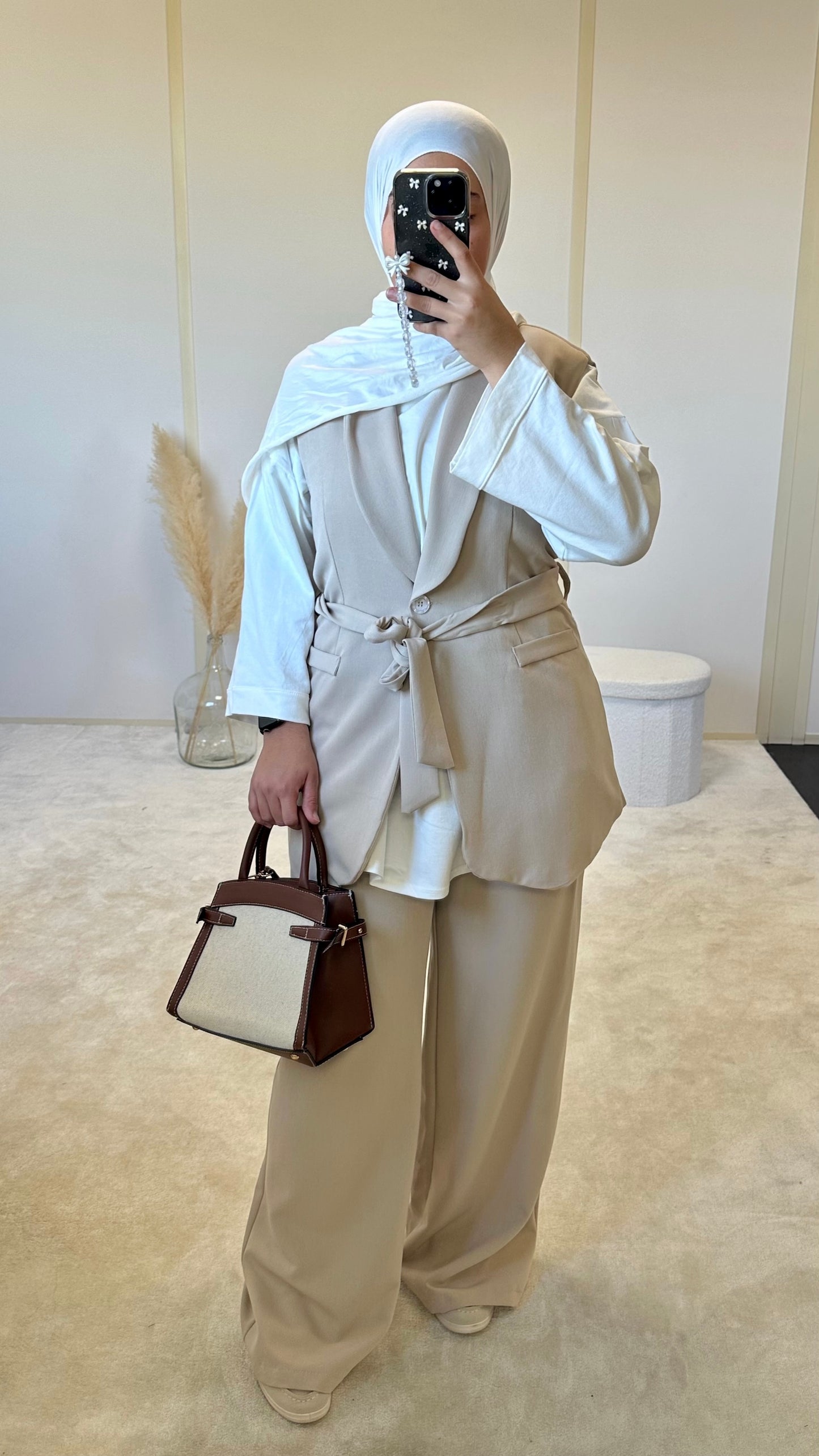 Ensemble blazer + pantalon [beige]