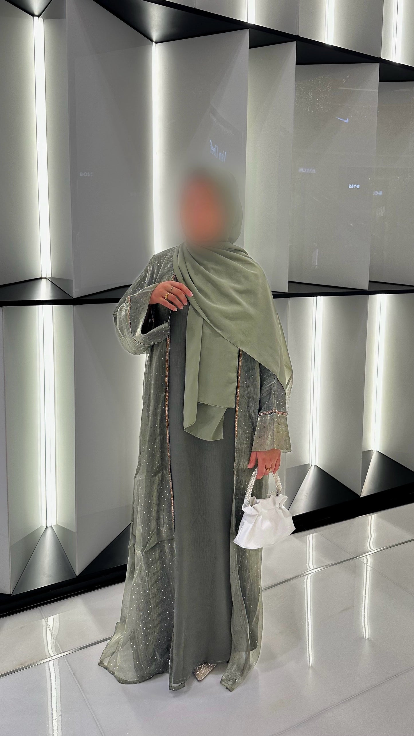 Abaya Dubaï Safira [kaki]