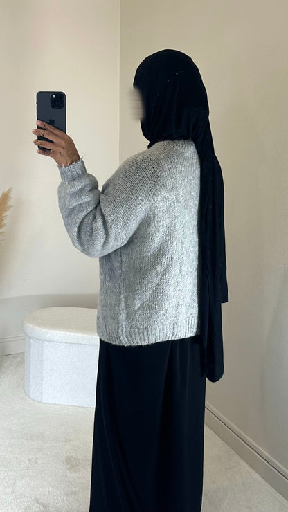 Gilet à nœuds gris