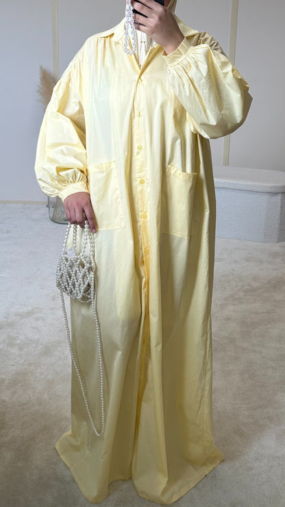 Robe chemise [jaune]