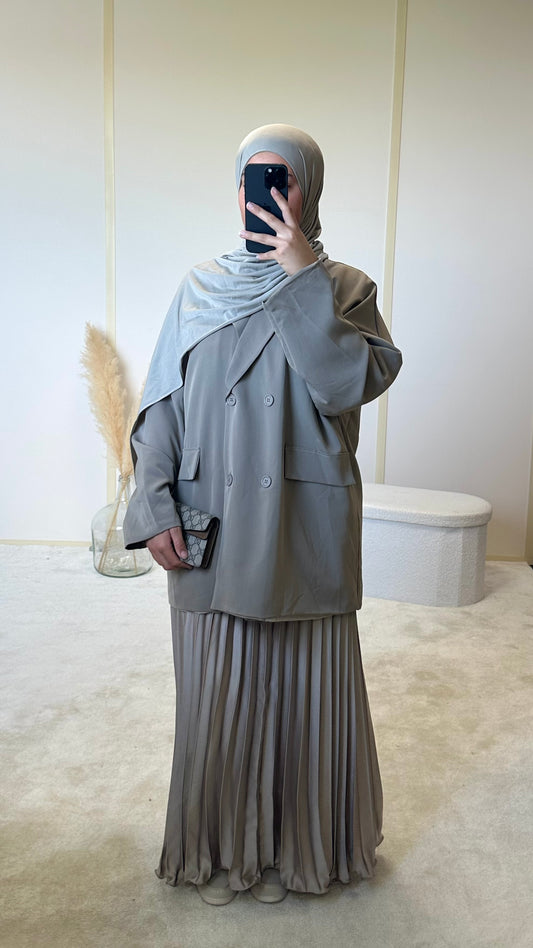 Jupe plissée [taupe]