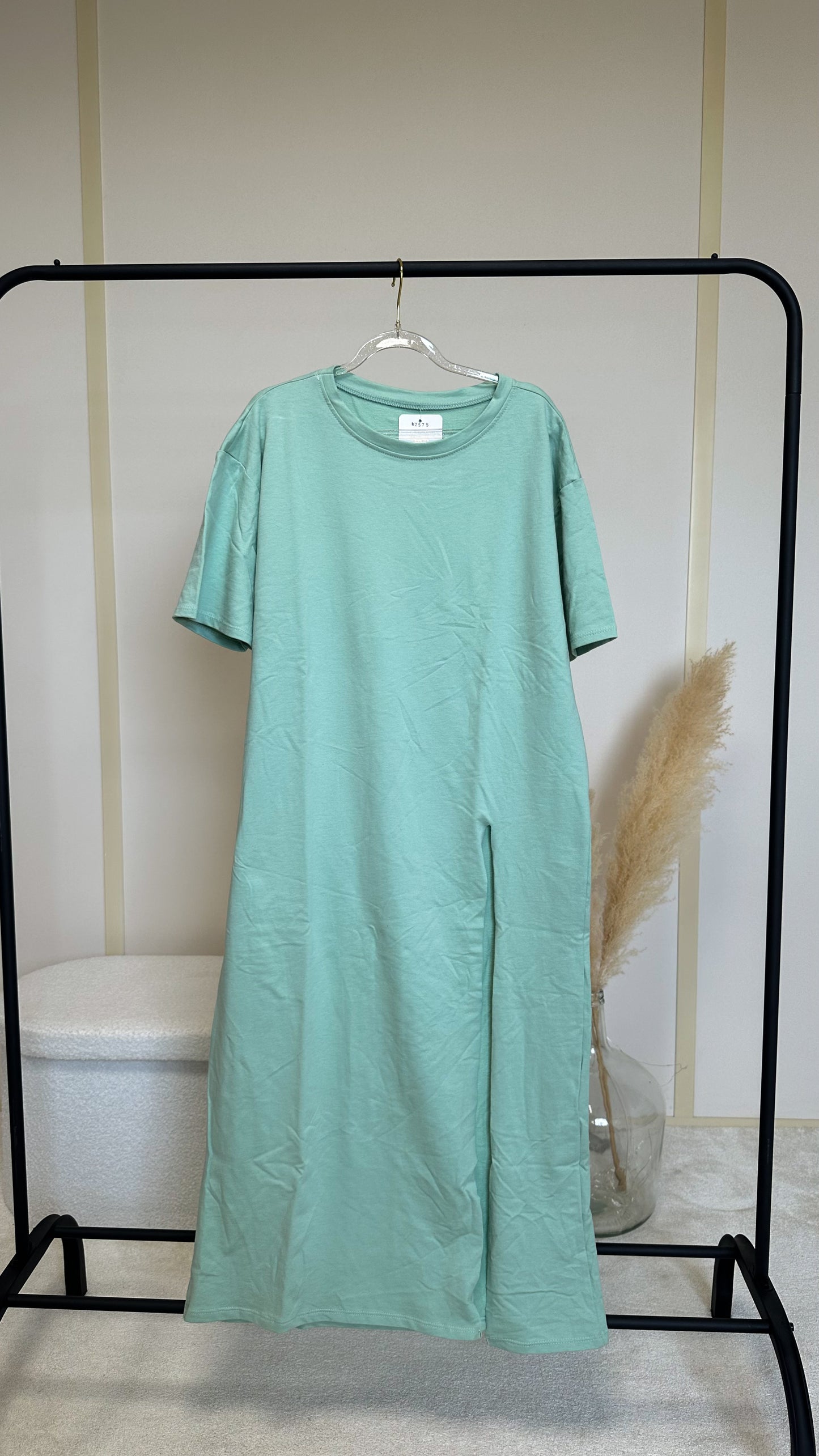 T-shirt / robe à fente vert d’eau
