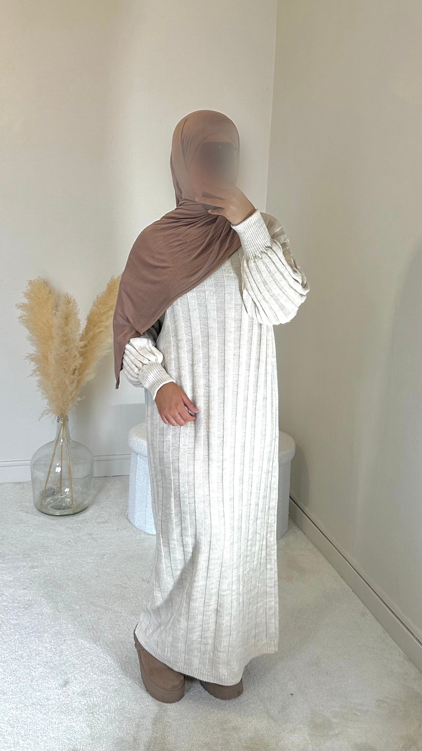 Robe pull beige
