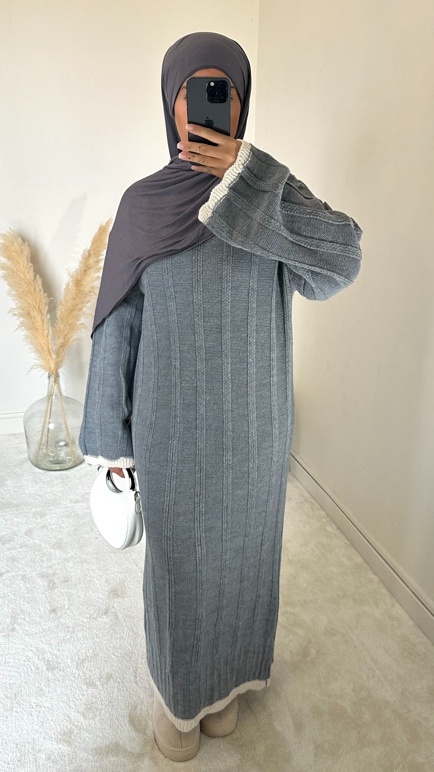 Robe en maille [ gris ]