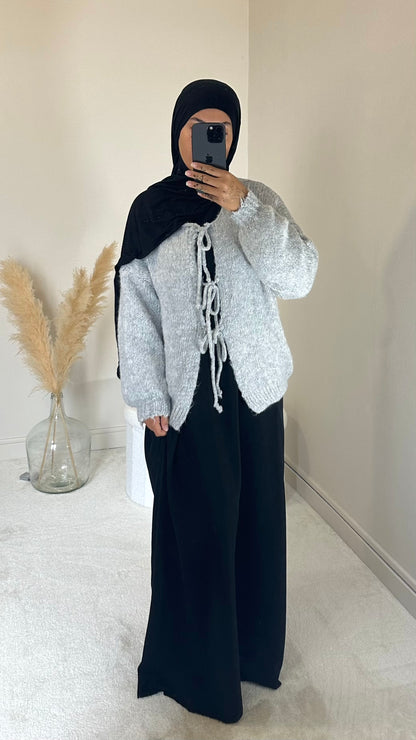 Gilet à nœuds gris