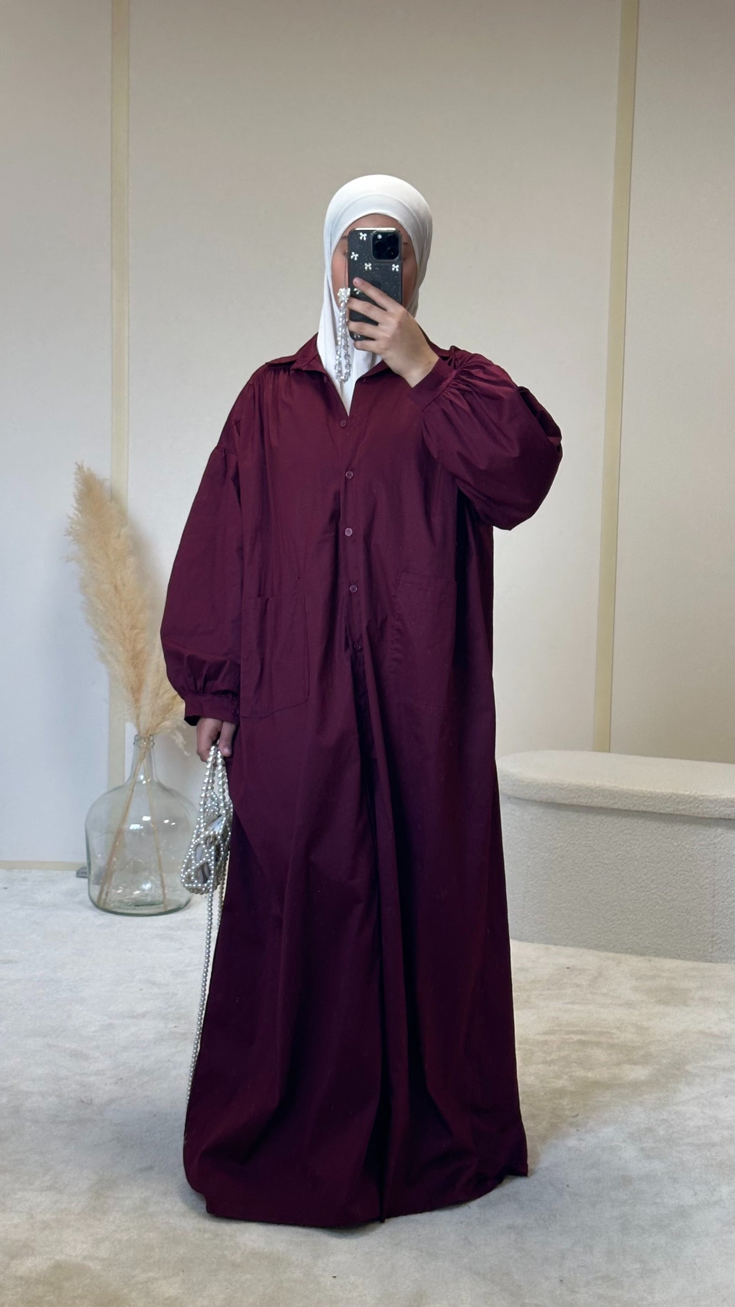 Robe chemise [bordeaux]
