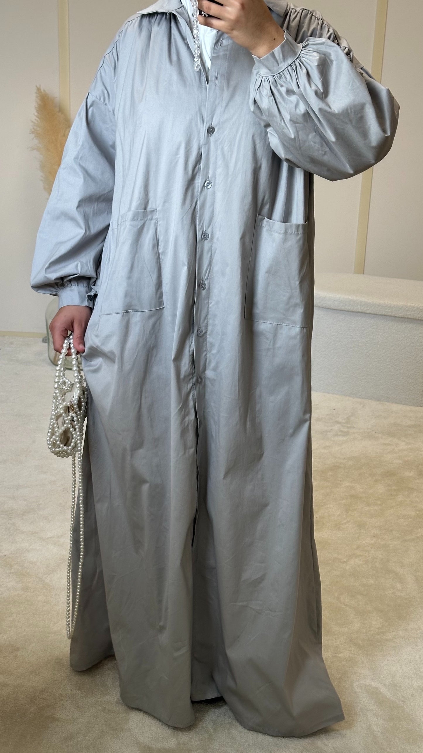 Robe chemise [gris]