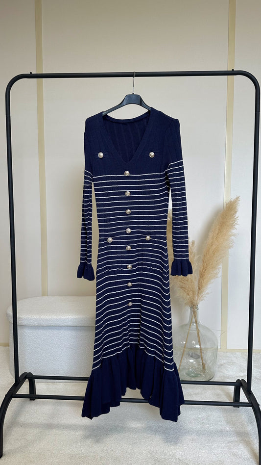 Robe rayé inspi s bleu marine