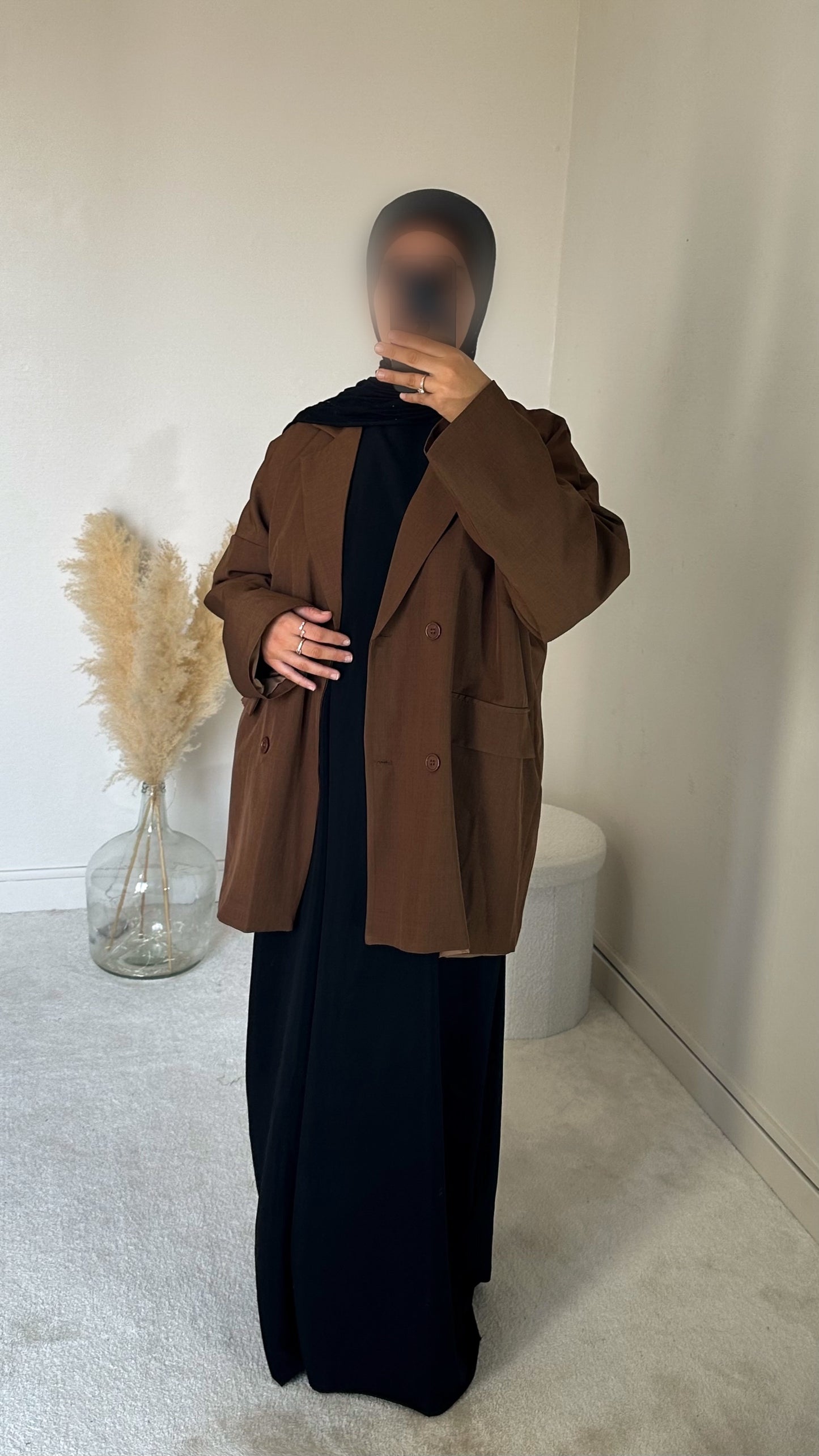Blazer oversize marron