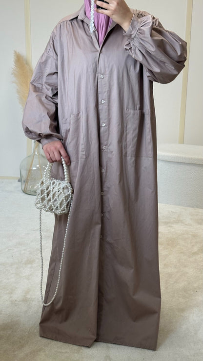 Robe chemise [taupe]
