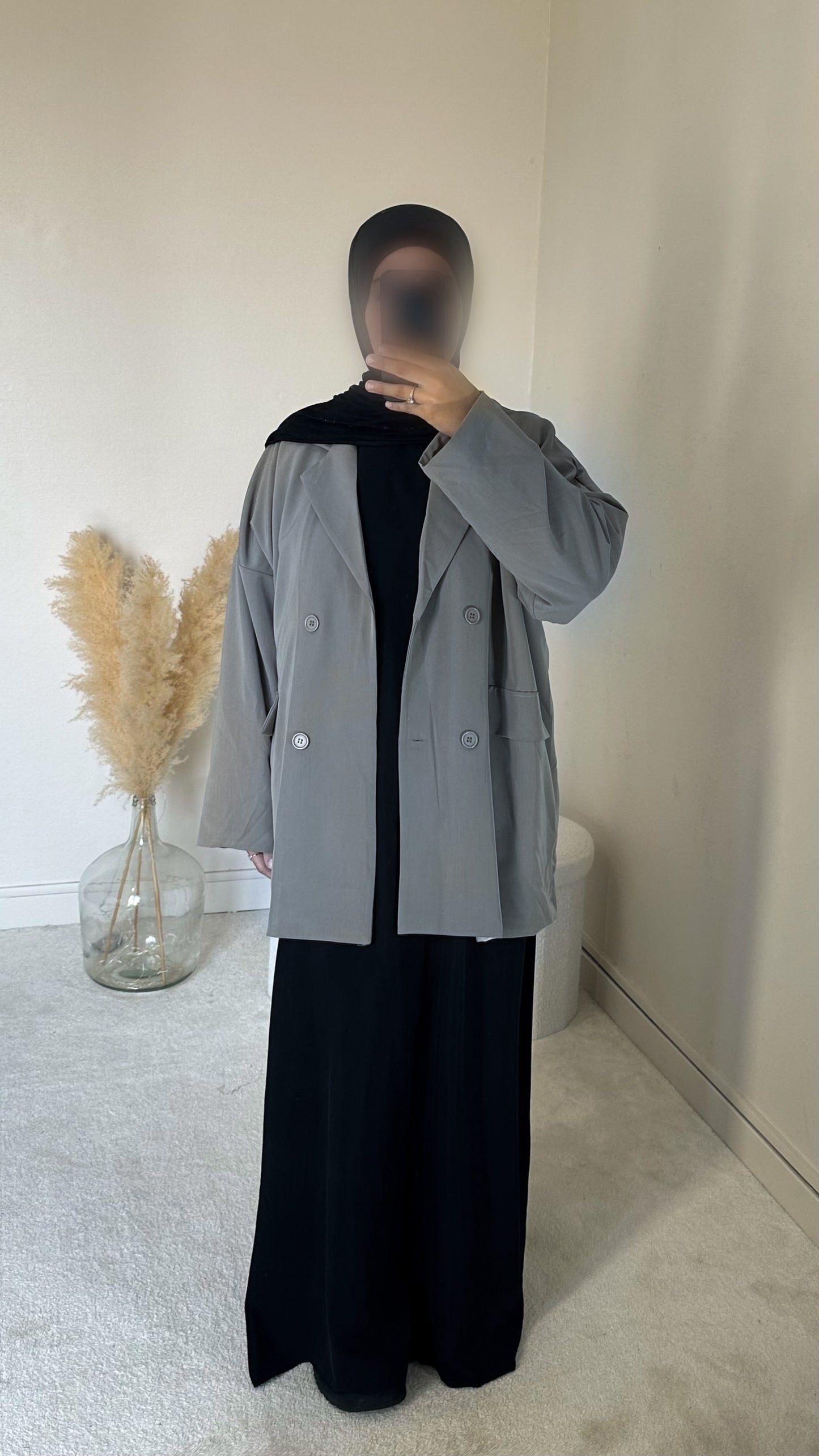 Blazer oversize gris