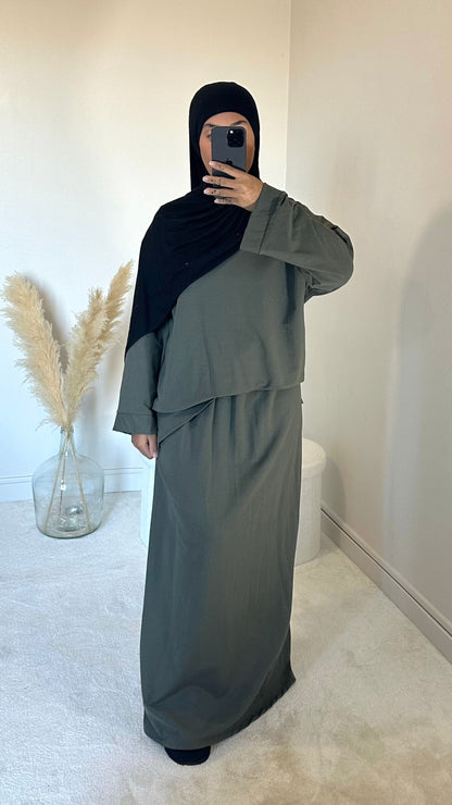 Ensemble jupe kaki confort