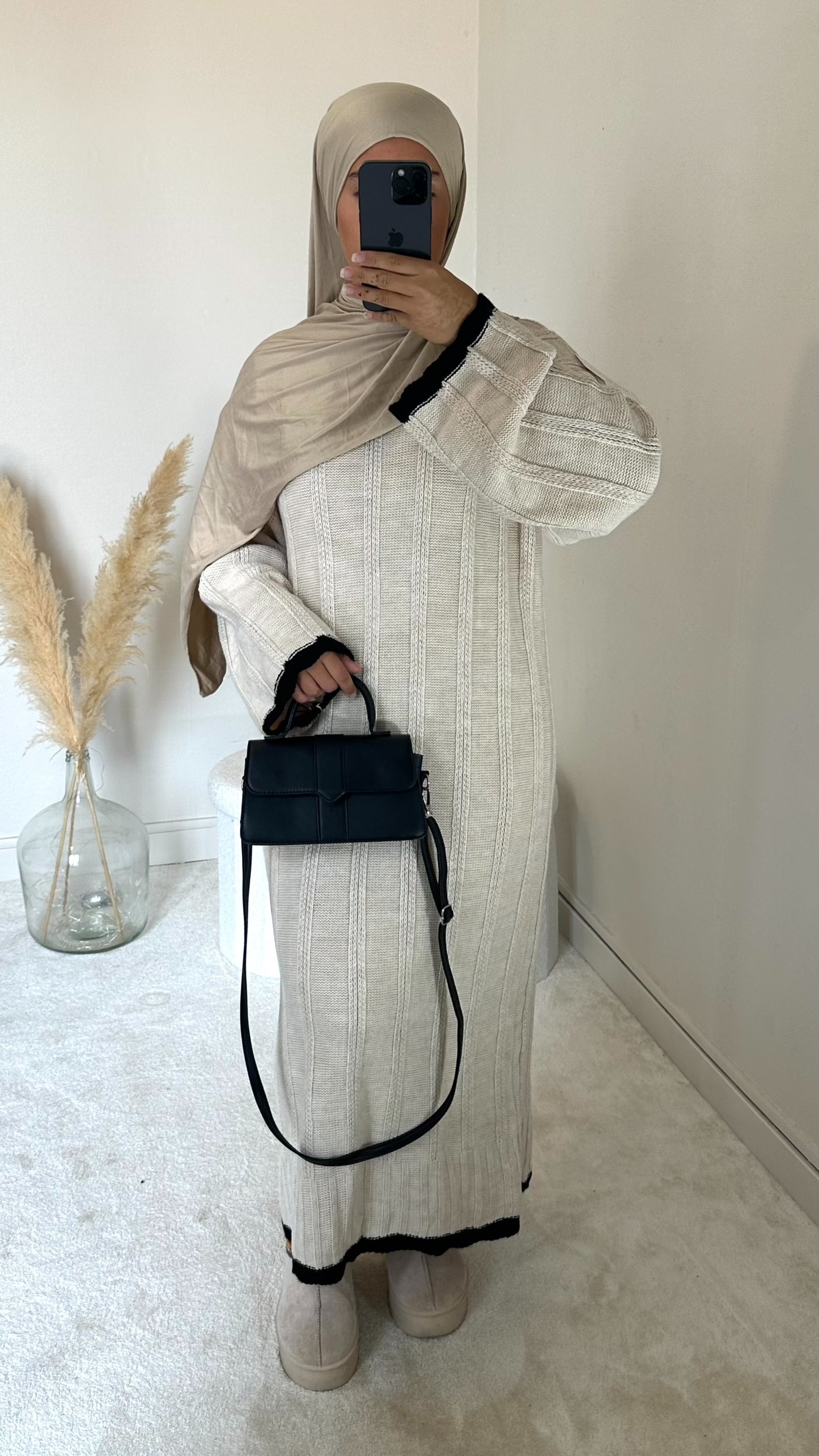 Robe en maille [ beige ]