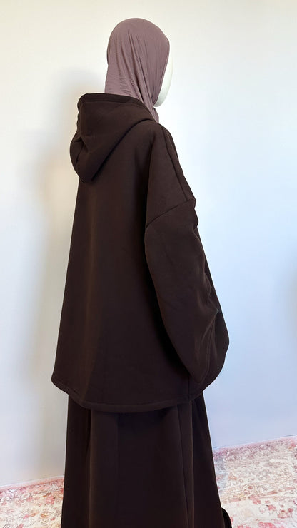 Ensemble comfy marron