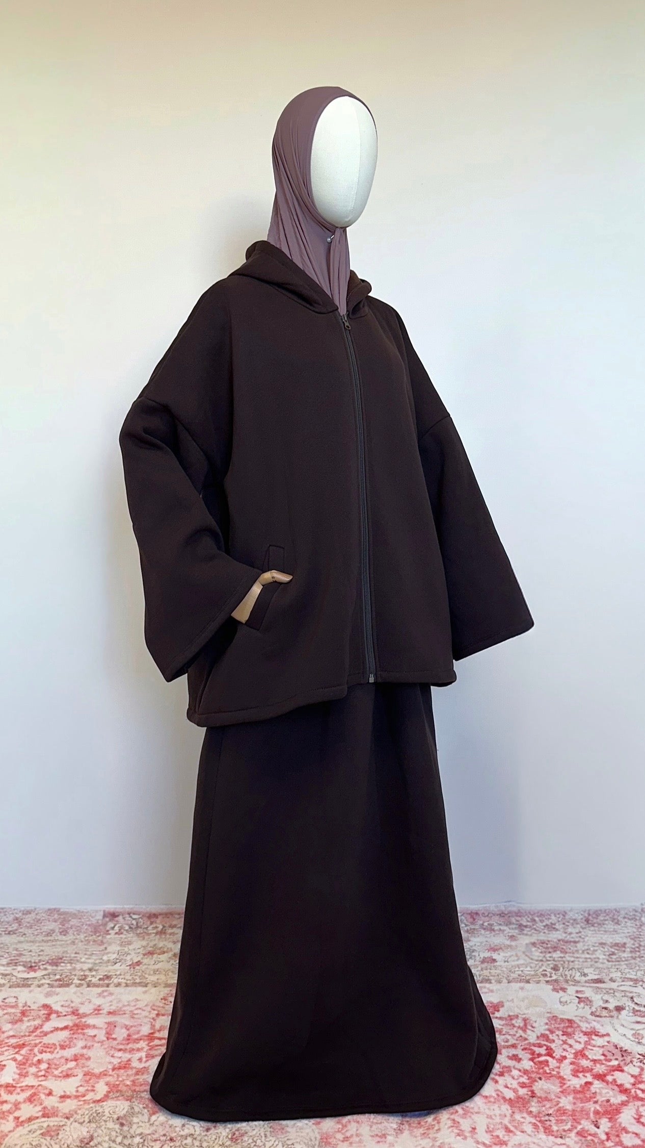 Ensemble comfy marron